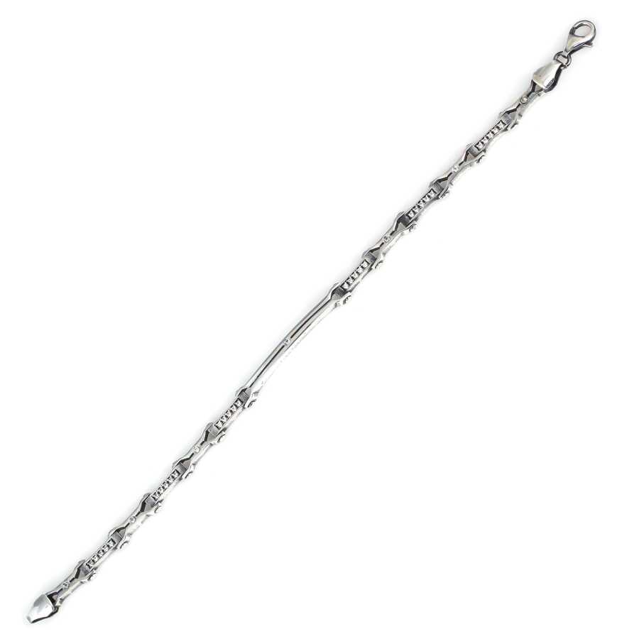 925 Sterling Silver Zircon Cast Design Bracelet
