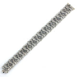 Exquisite Sterling Silver Swan Filigree Bracelet