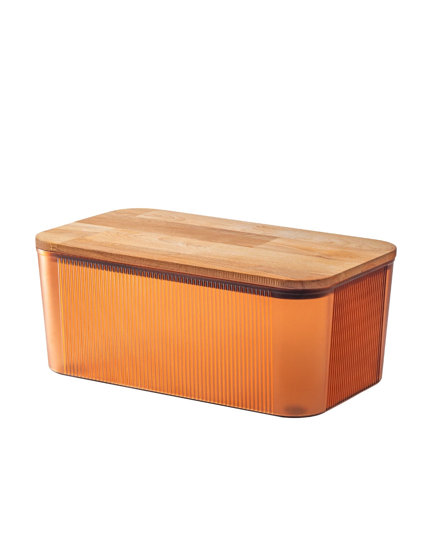 Bread Box with Wooden Lid - Kitchen Countertop Food Storage