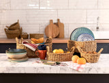 Small Handwoven Rattan Storage Basket for Home Organization