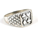 925 Sterling Silver Poker Symbol Ring - Game-Inspired Design