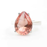 925 Sterling Silver Teardrop Zultanite & Zircon Ring
