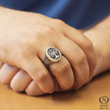 925 Sterling Silver Men's Ring - Symbolic Tree of Life Design