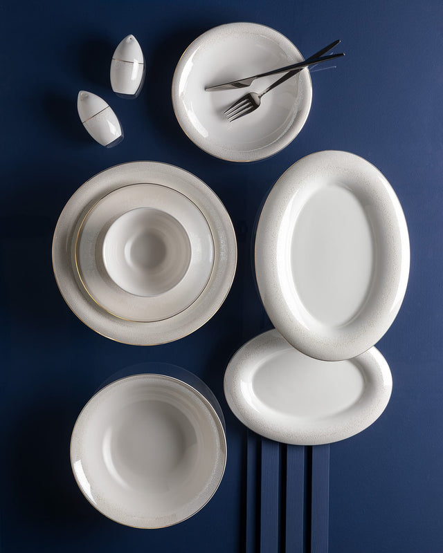 Fine Bone Porcelain 6-Person Dinner Set - Linda Collection
