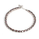 925 Sterling Silver Oval Mystic Topaz Waterfall Tennis Bracelet