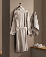 100% Cotton Men's Bathrobe & Towel Set - Plush Luxury Comfort
