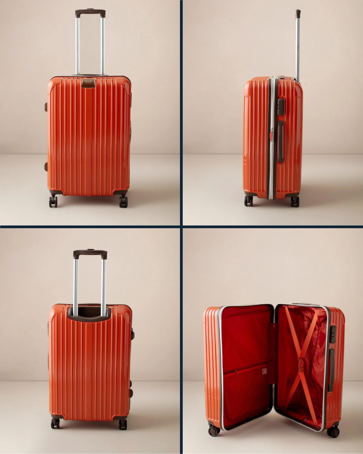 Medium Terracotta Hardshell Travel Suitcase
