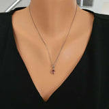 925 Sterling Silver Oval Pendant Necklace with Zultanite Color Zircon
