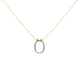 Sterling Silver 3D Letter O Initial Pendant Necklace