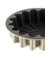 Non-Stick Fluted Cake Pan - Taupe for Easy Release Baking
