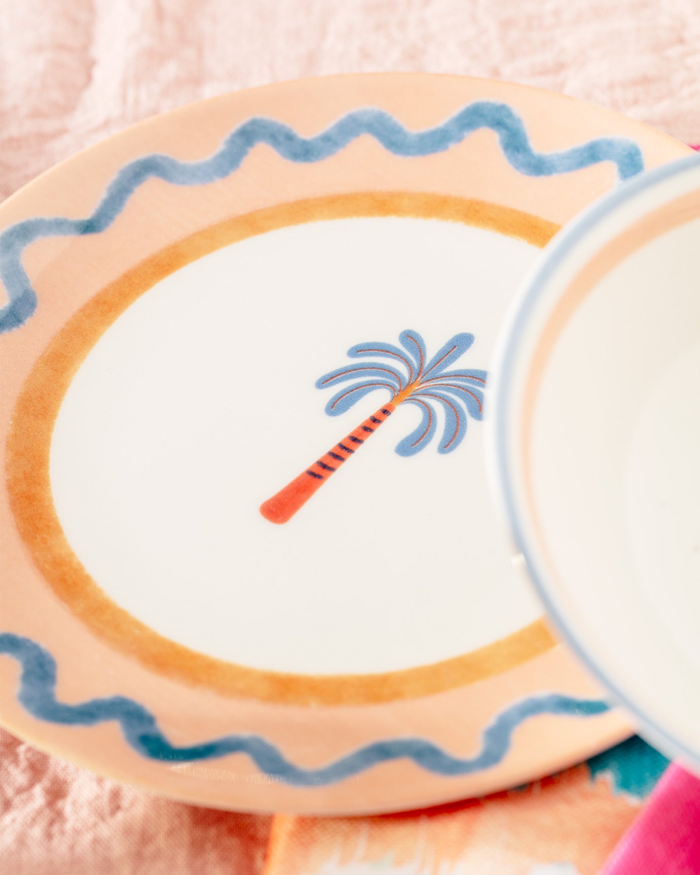 New Bone Porcelain 2-Person Dinner Set - Vibrant & Colorful