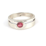 Premium 925 Sterling Silver Red Stone Couple Ring