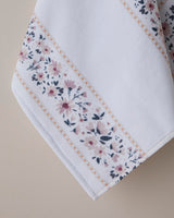 Professional Grade Daisy Line Cotton Face Towel White