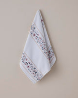 Professional Grade Daisy Line Cotton Face Towel White