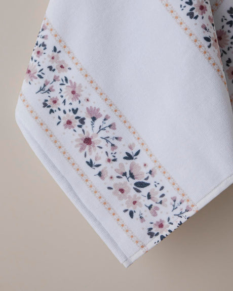Professional-Grade-Daisy-Line-Cotton-Face-Towel-White