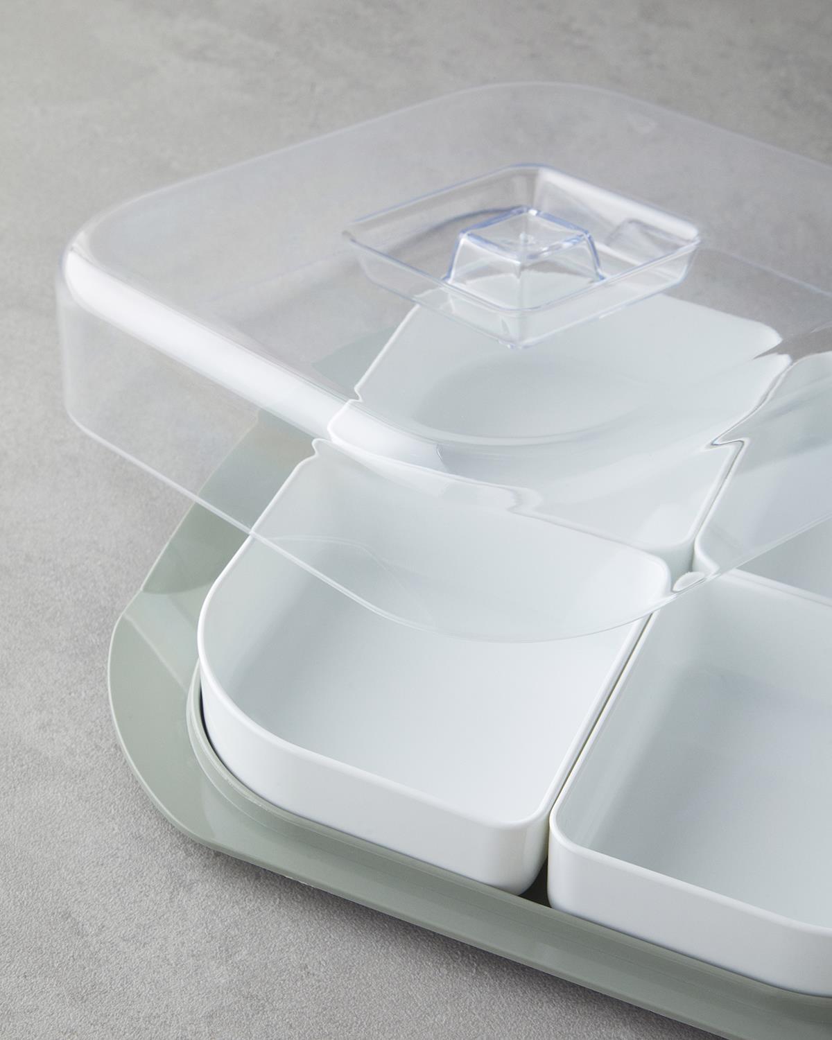 Premium Quality 4 Compartment Breakfast Serving Dish