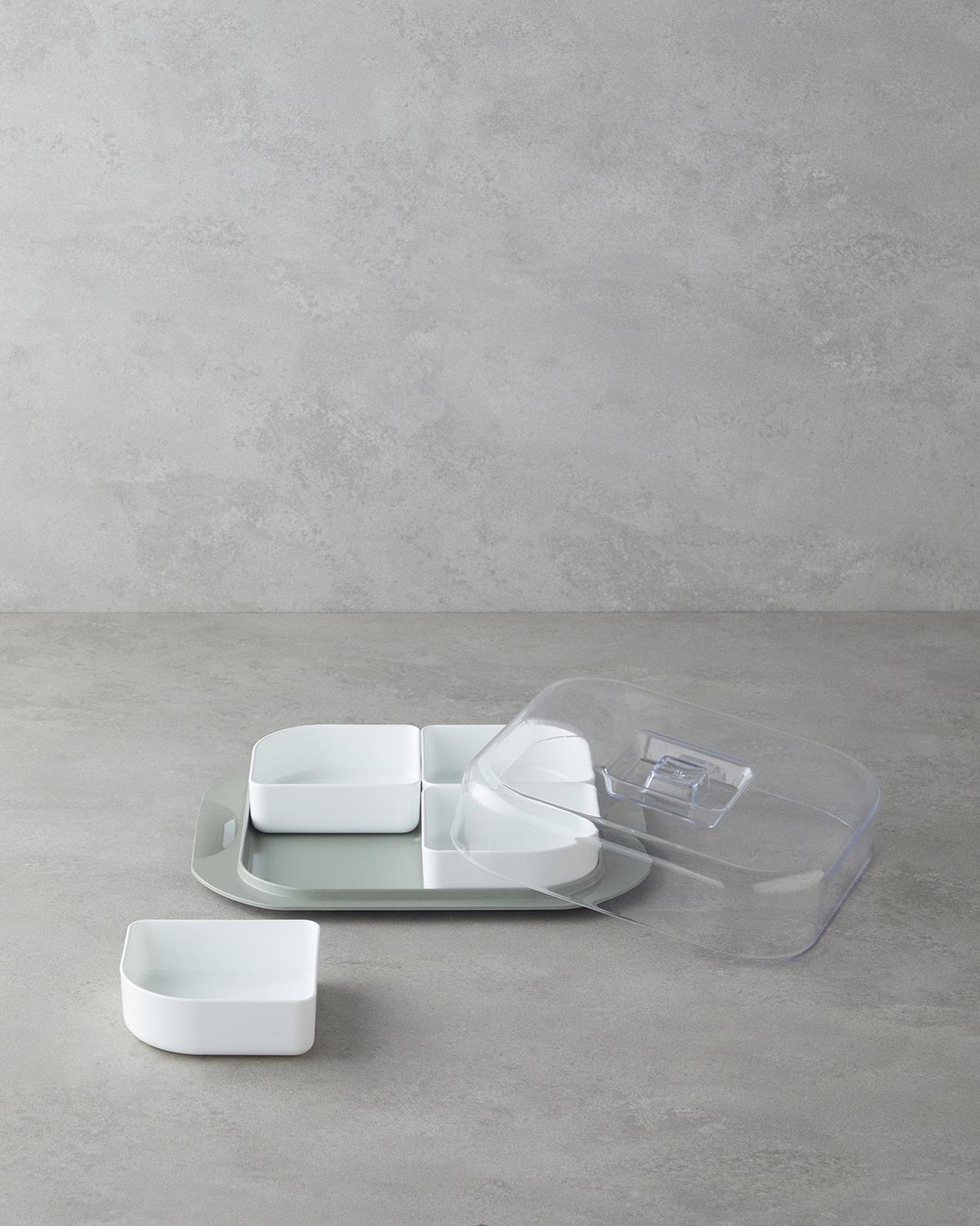 Premium Quality 4 Compartment Breakfast Serving Dish