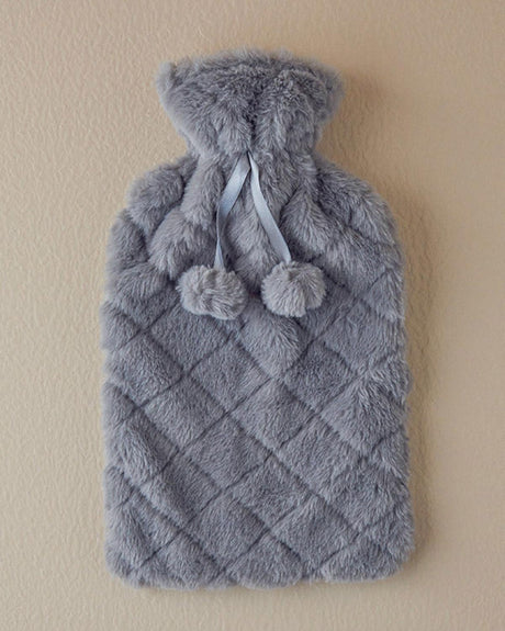 Professional-Plush-Hot-Water-Bottle-Grey-Comfort-Aid