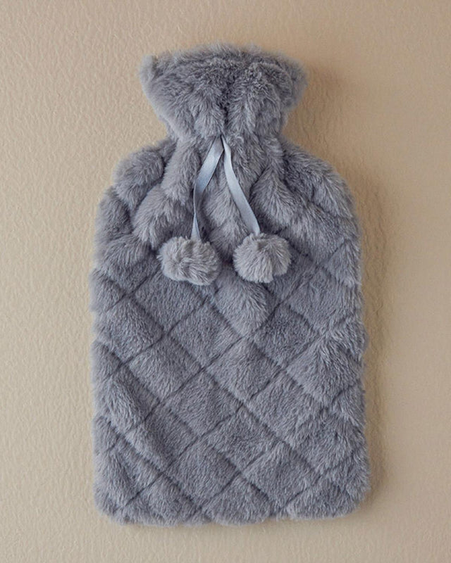 Professional-Plush-Hot-Water-Bottle-Grey-Comfort-Aid