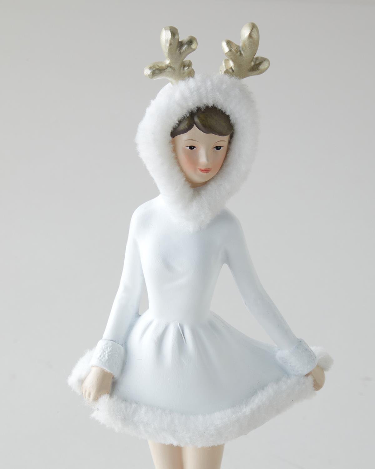 Contemporary White Decorative Figurine - 32cm