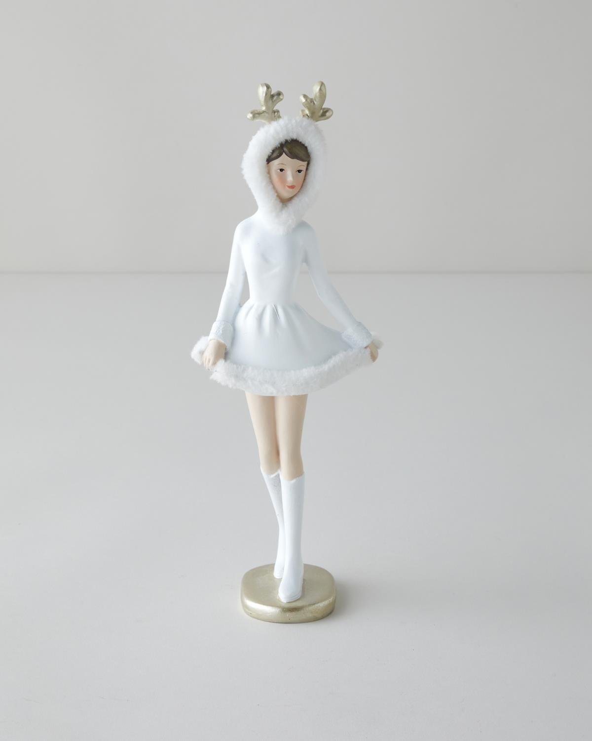 Contemporary White Decorative Figurine - 32cm