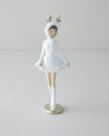 Contemporary White Decorative Figurine - 32cm