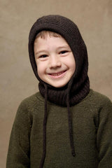 Dark Brown Tied children's Snow Balaclava - Secure Fit - TryAladdin