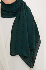 Dark Green Dotted Shawl - Breathable Viscose Blend - TryAladdin