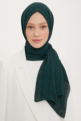 Dark Green Dotted Shawl - Breathable Viscose Blend - TryAladdin