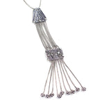 Professional Geometric Long 925 Sterling Silver Necklace