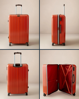 Large Terracotta Hardshell Travel Suitcase - Durable Luggage