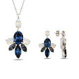 Rose Gold Sterling Silver Flora Chandelier Jewelry Set