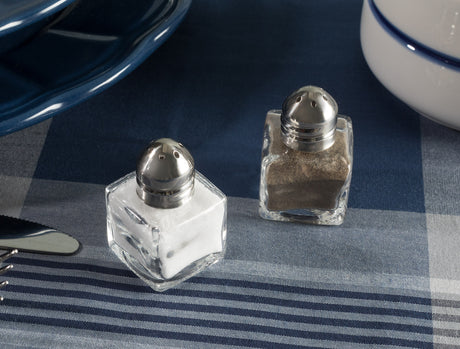 Glass 2-Piece Salt & Pepper Shaker Set - Modern Minimalist Design