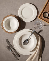 New Bone Porcelain Dinnerware Set for 6 - Relief Design