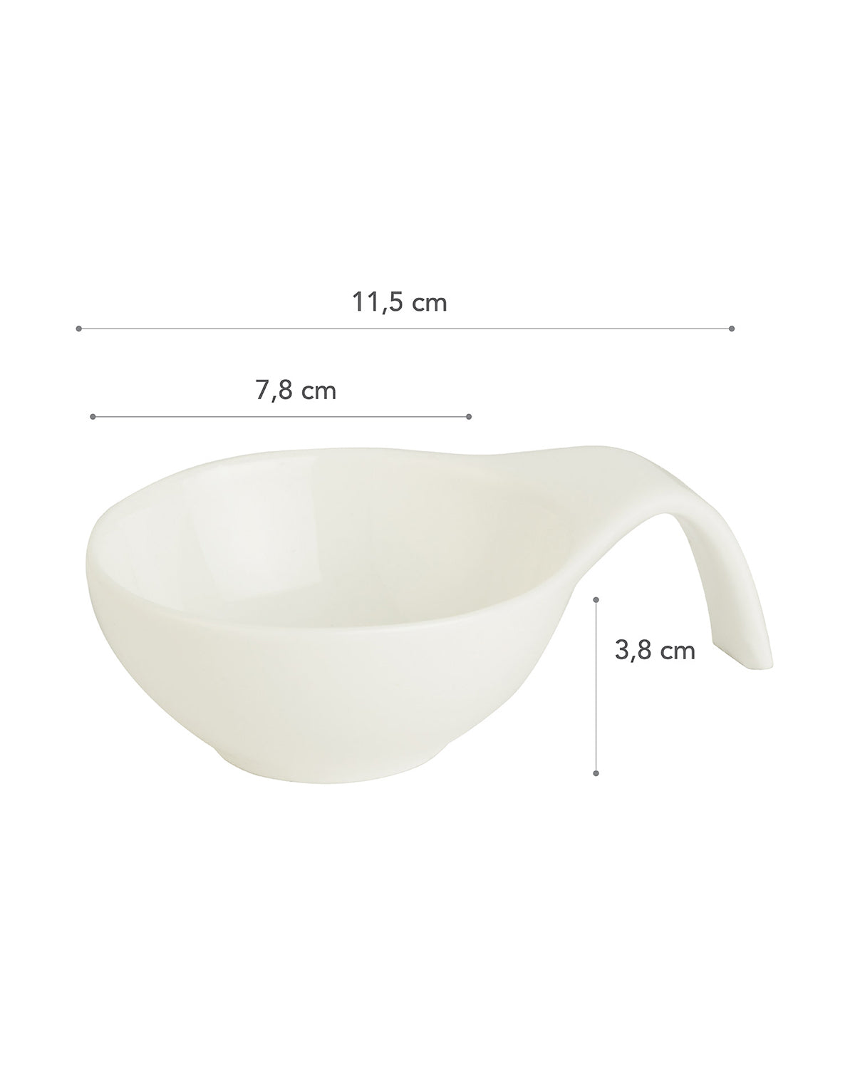New Bone China Mini Sauce Boat - Elegant Petite Handled Server