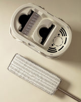 Plastic & Metal 3-Compartment Mop Set - Integrated Cleaning System