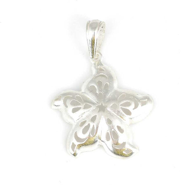 925 Sterling Silver Starfish Pendant - Ocean Inspired Charm