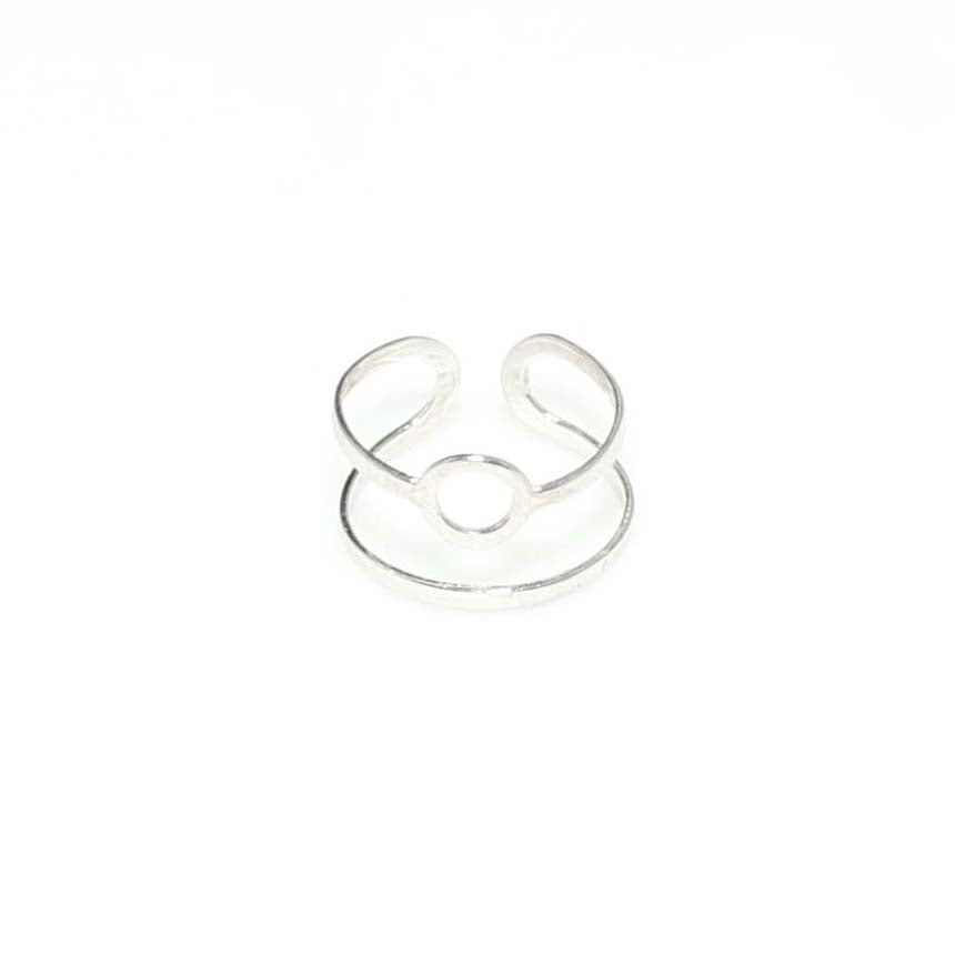 925 Sterling Silver Adjustable Round Ring - Versatile Minimalist