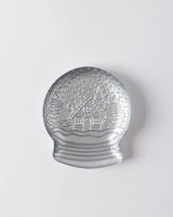 Silver Snow Globe Decorative Plate for Elegant Home Decor