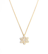 Sterling Silver Dazzling Snowflake Pendant Necklace with Zirconia