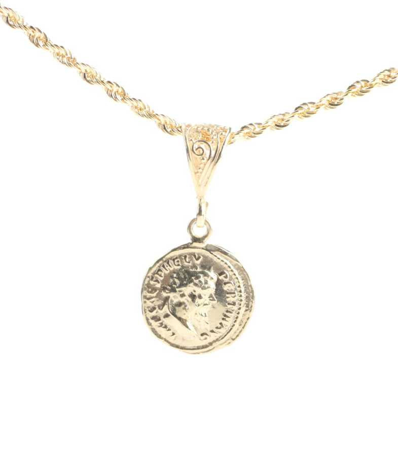 Premium Sterling Silver Publius Helvius Medallion Necklace