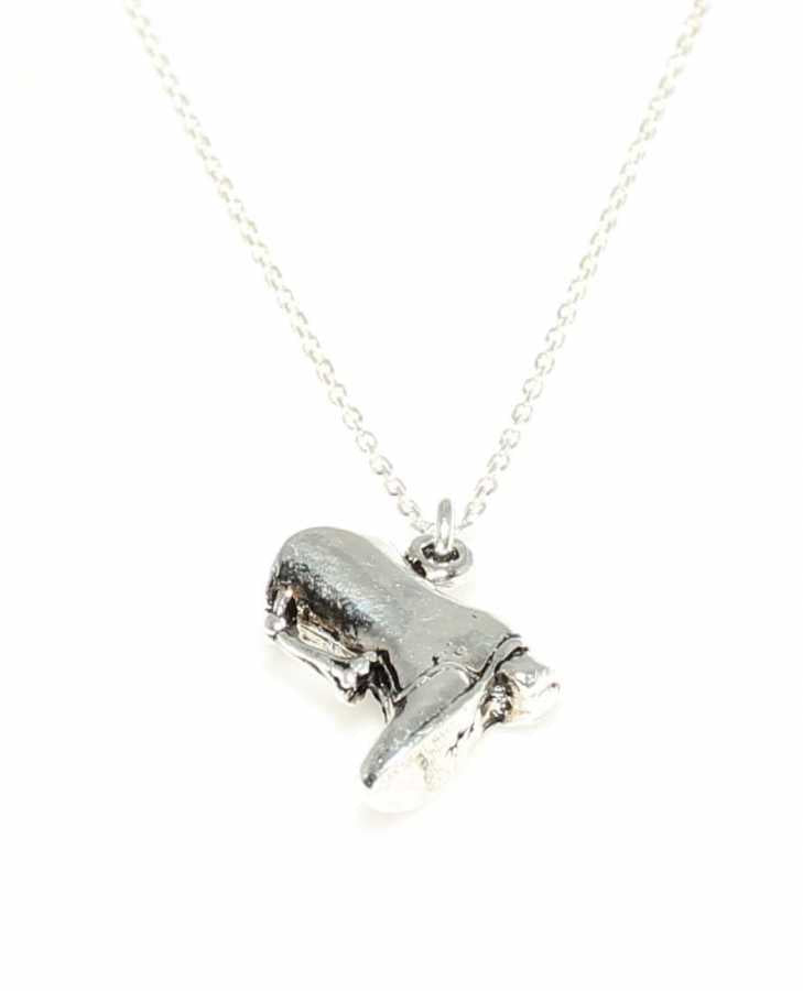 925 Sterling Silver Boot Pendant Necklace - Playful Charm