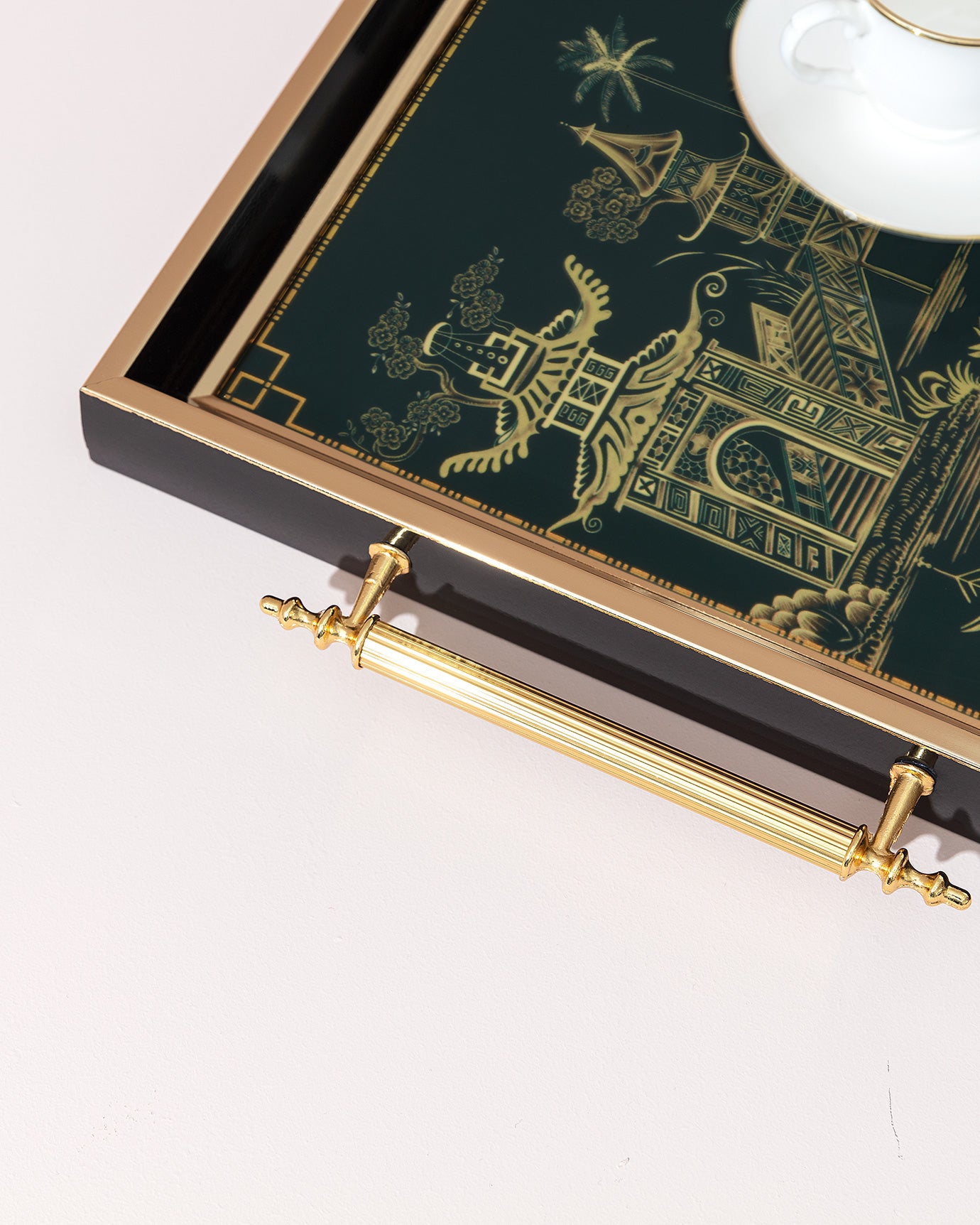 Vibrant Glass Serving Tray - Modern Colorful Design