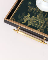Vibrant Glass Serving Tray - Modern Colorful Design