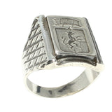 925 Sterling Silver Lion Symbol Ring - Handcrafted & Stoneless
