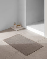 Soft 100% Cotton Bath Mat Towel - Absorbent Foot Towel for Bathroom - Brown