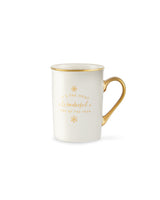 Elegant White & Gold Bone China Mug - 280ml Coffee & Tea Cup