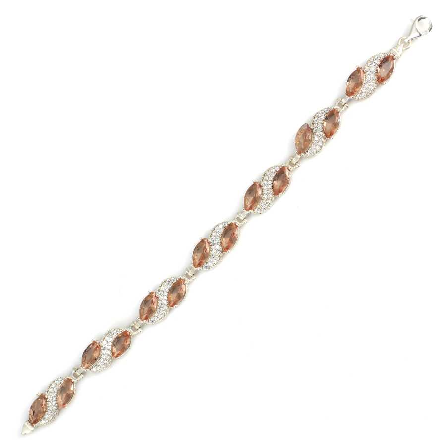 Premium Sterling Silver Zultanite S-Link Bracelet