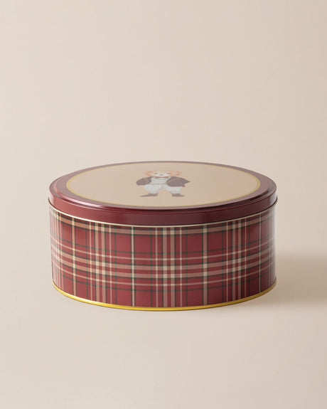 Large Round Metal Storage Box - Decorative Home Organizer