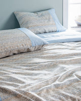 100% Cotton King Size Duvet Cover Set - Textured Crepe Design